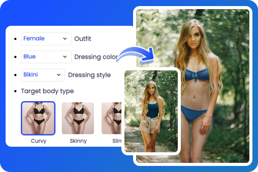 Opções personalizáveis ​​para undress IA