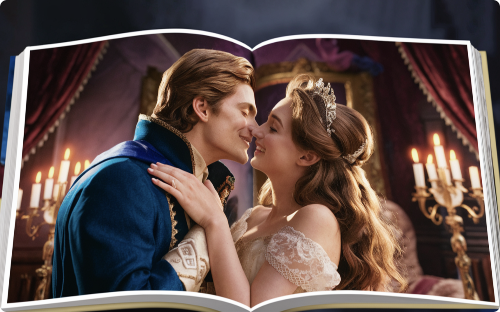 Foto de Beijo IA para Ilustração de Livro